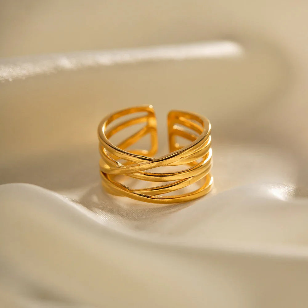 [Gaonasi]River Gold Ring