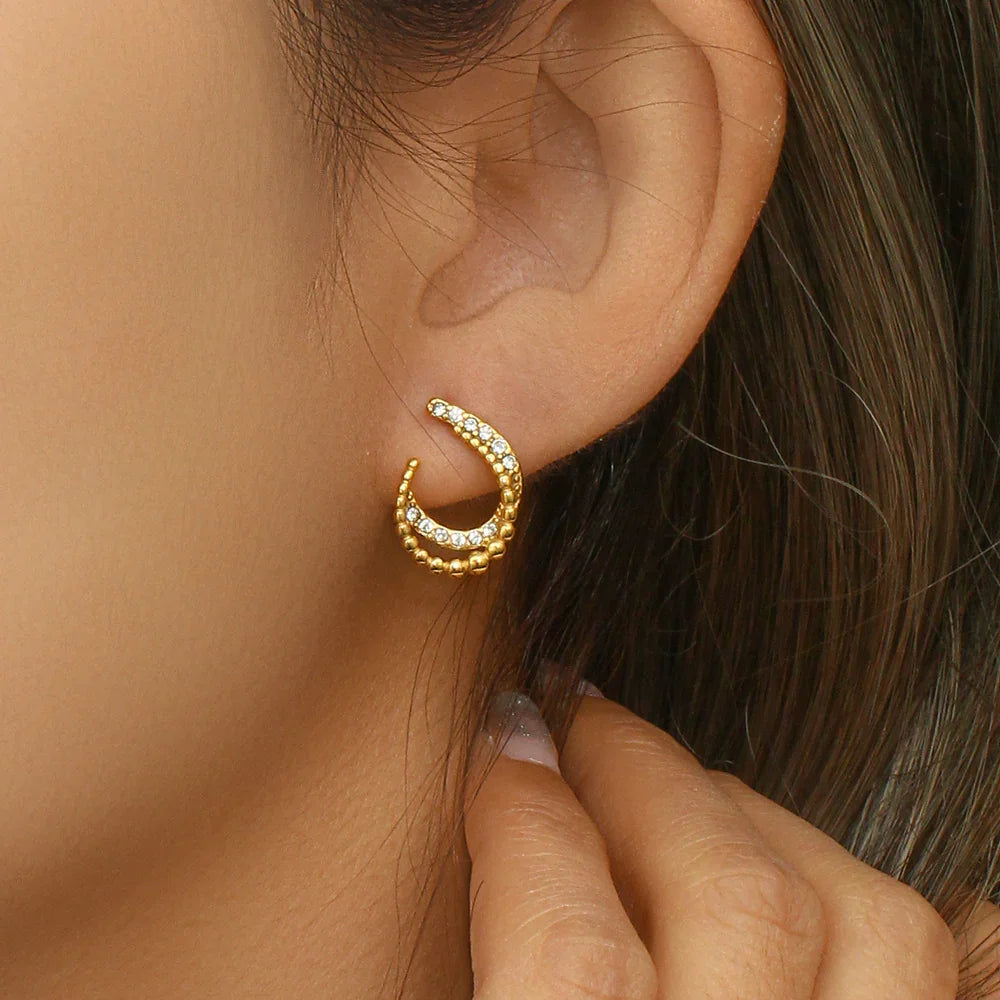 [Gaonasi]Nola Gold Earrings