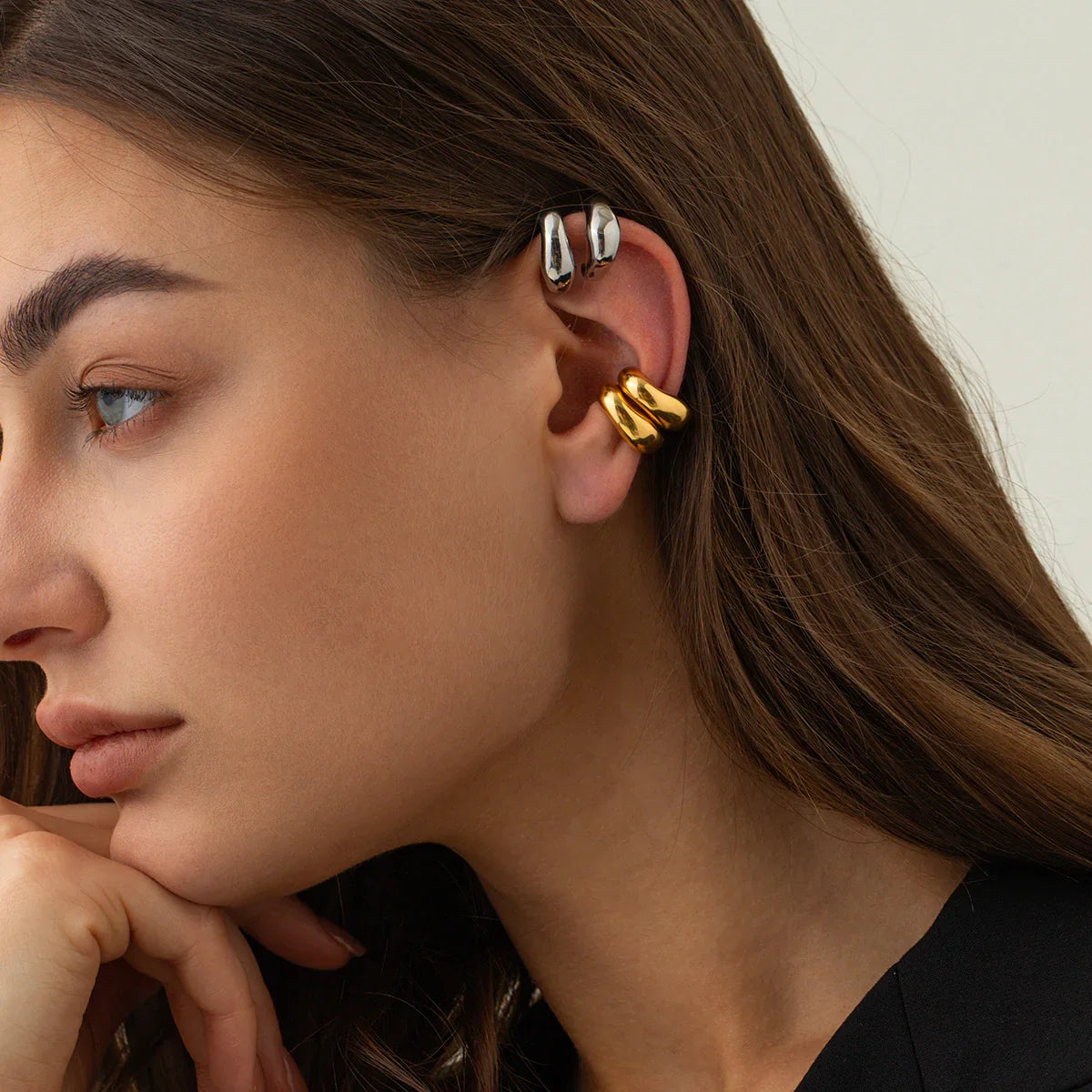[Gaonasi]Fabienne Gold Ear Cuffs
