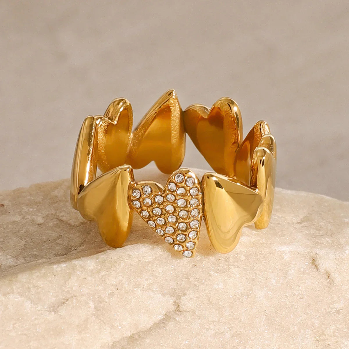 [Gaonasi]Ciel Diamond Hearts Ring