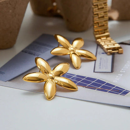 [Gaonasi]Monica Floral Gold Earrings