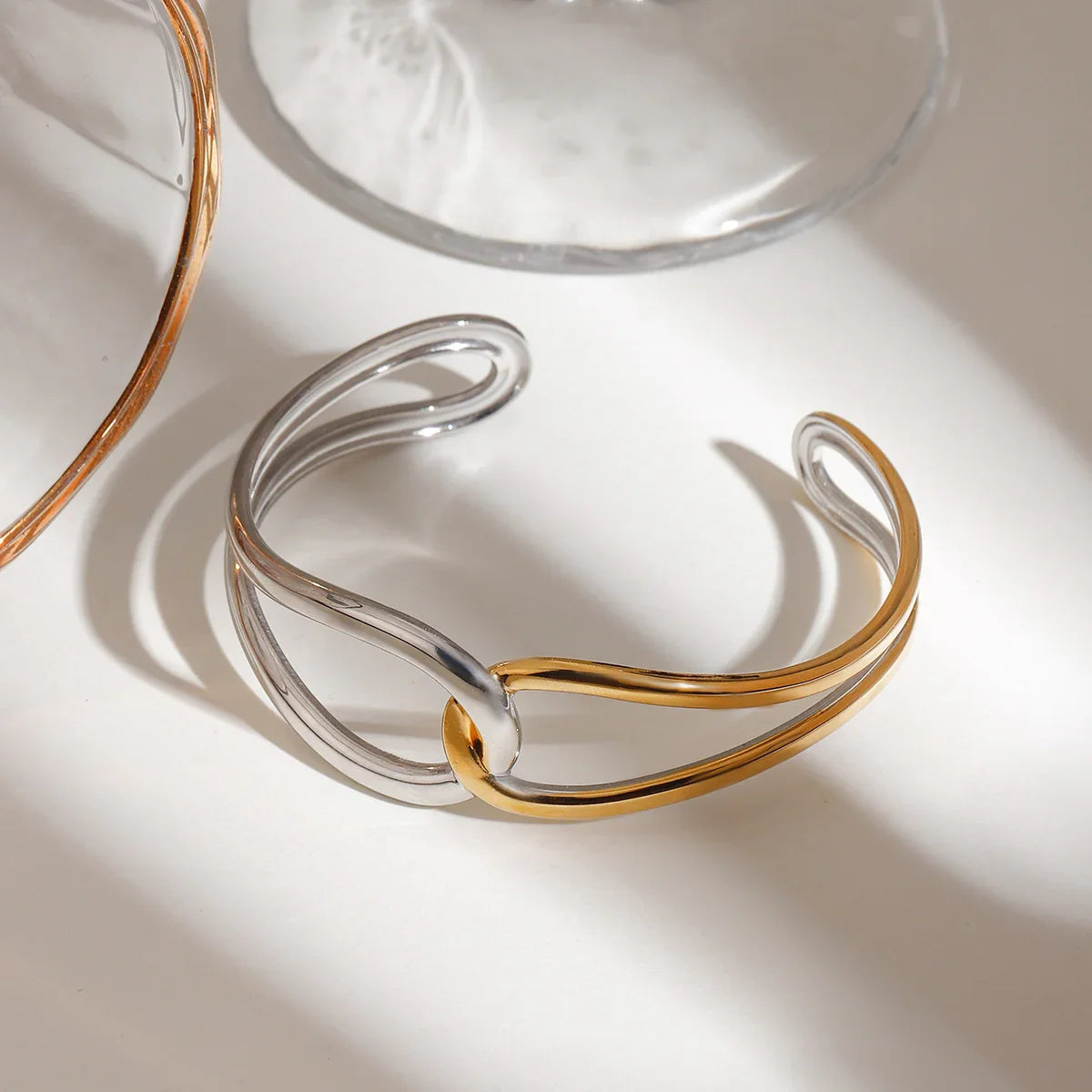[Gaonasi]Noria Two Tone Gold Bangle