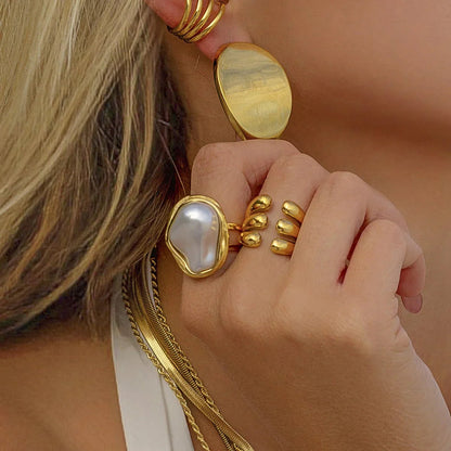 [Gaonasi]Charis Gold Pearl Ring