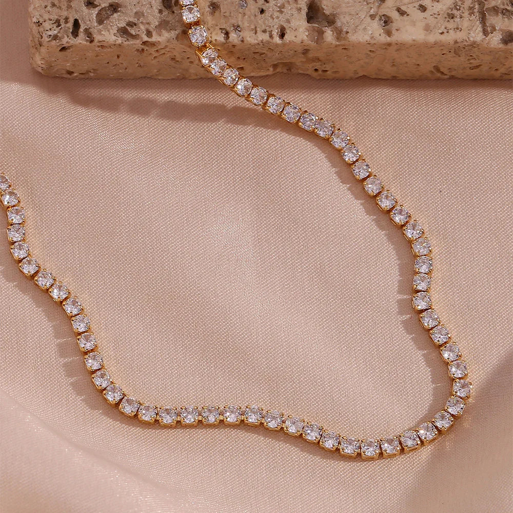 [Gaonasi]Isolde Diamond Tennis Necklace