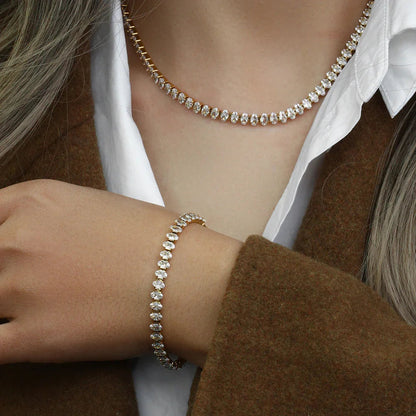 [Gaonasi]Wisteria Diamond Tennis Necklace