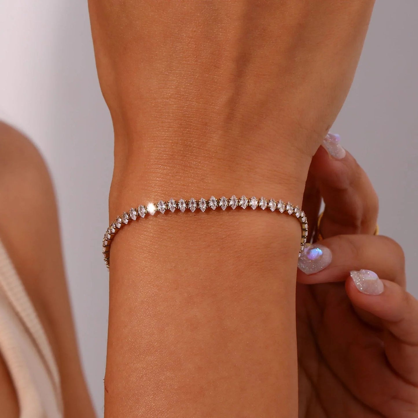 [Gaonasi]Wisteria Diamond Tennis Bracelet