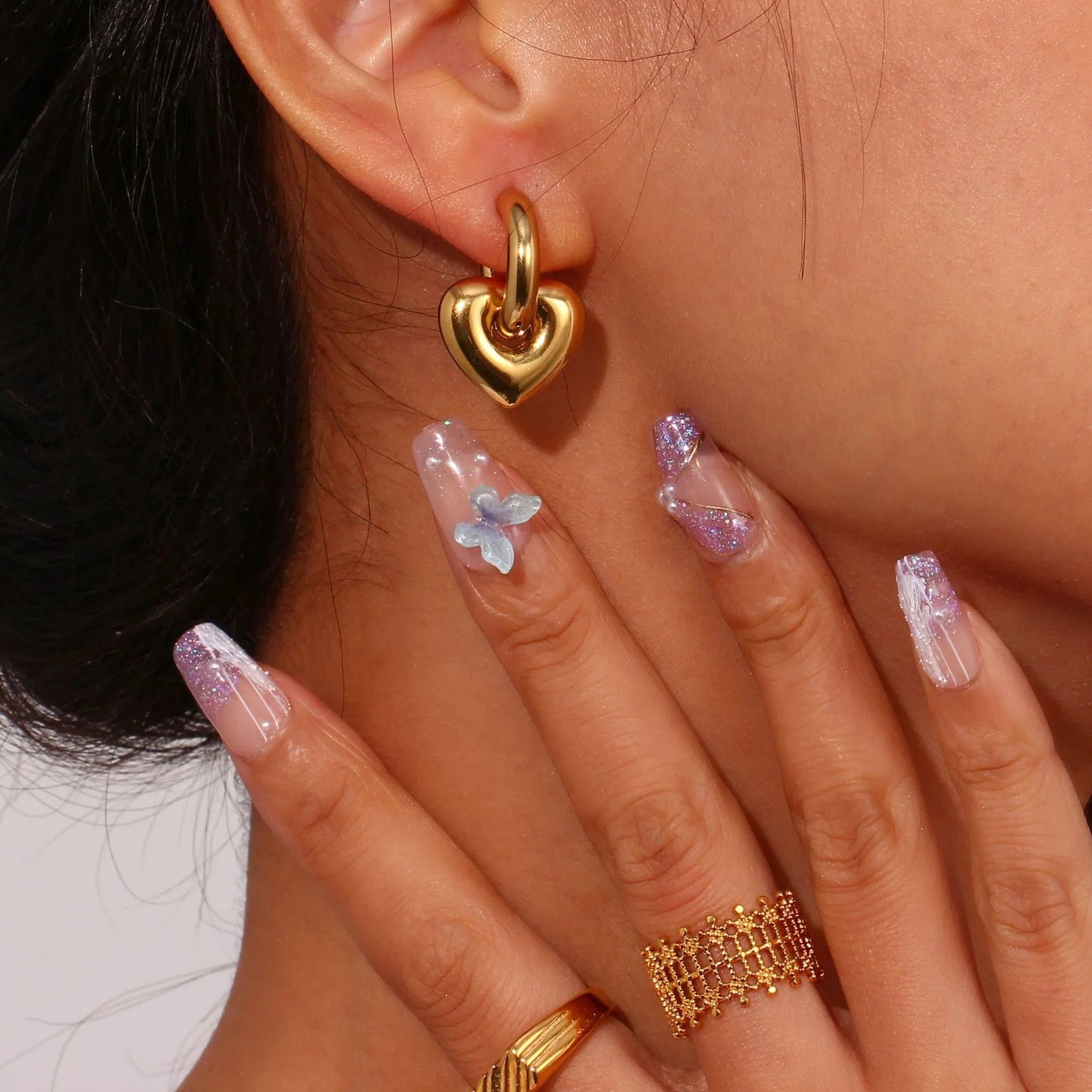 [Gaonasi]Aria's Arrow Gold Earrings