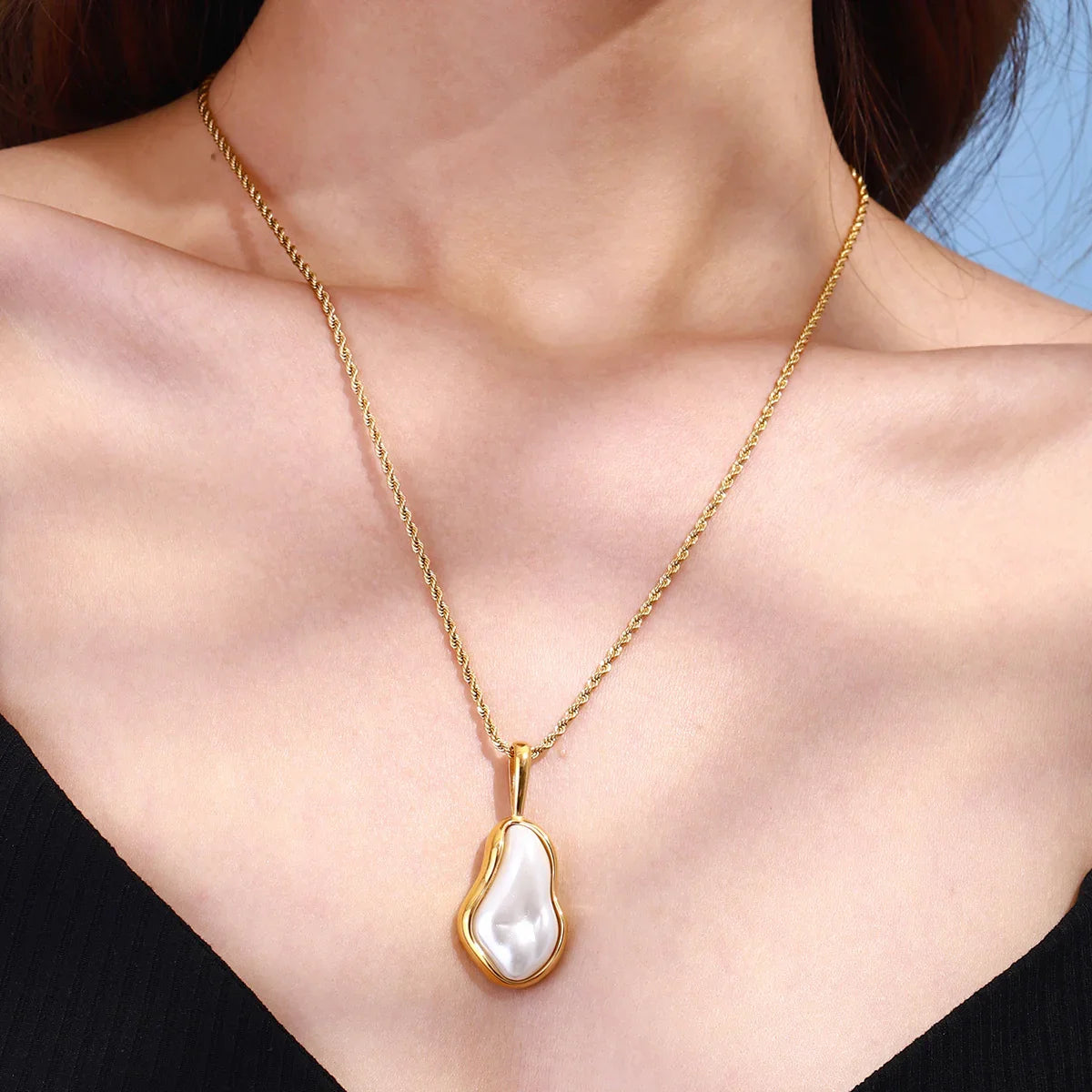 [Gaonasi]Marjorie Freshwater Pearl Necklace