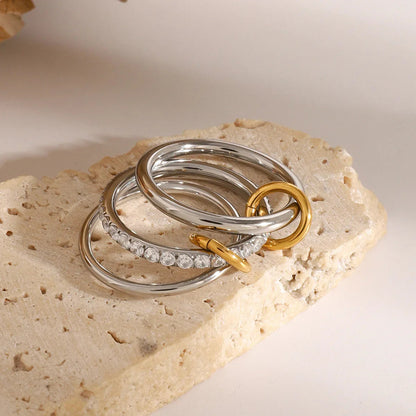 [Gaonasi]Desiree Stacked Diamond Ring