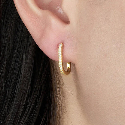 [Gaonasi]Melissa Oval Hoop Earrings