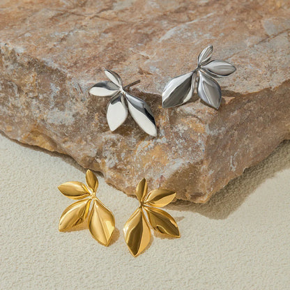 [Gaonasi]Velle Gold Petal Earrings
