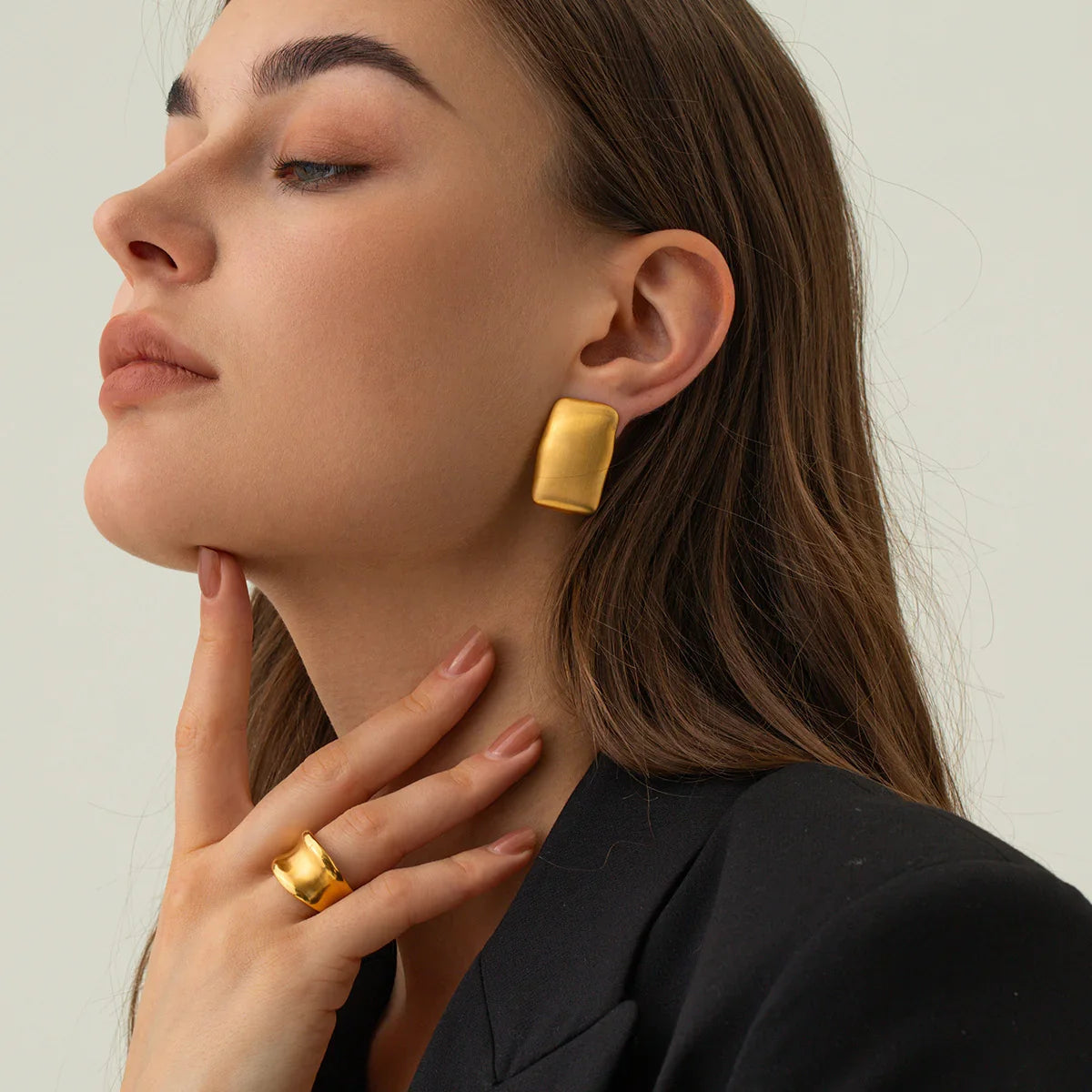 [Gaonasi]Olive Gold Earrings