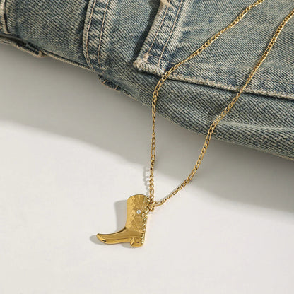 [Gaonasi]Makayla Gold Boot Pendant
