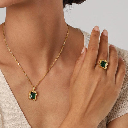 [Gaonasi]Priscilla Emerald Ring