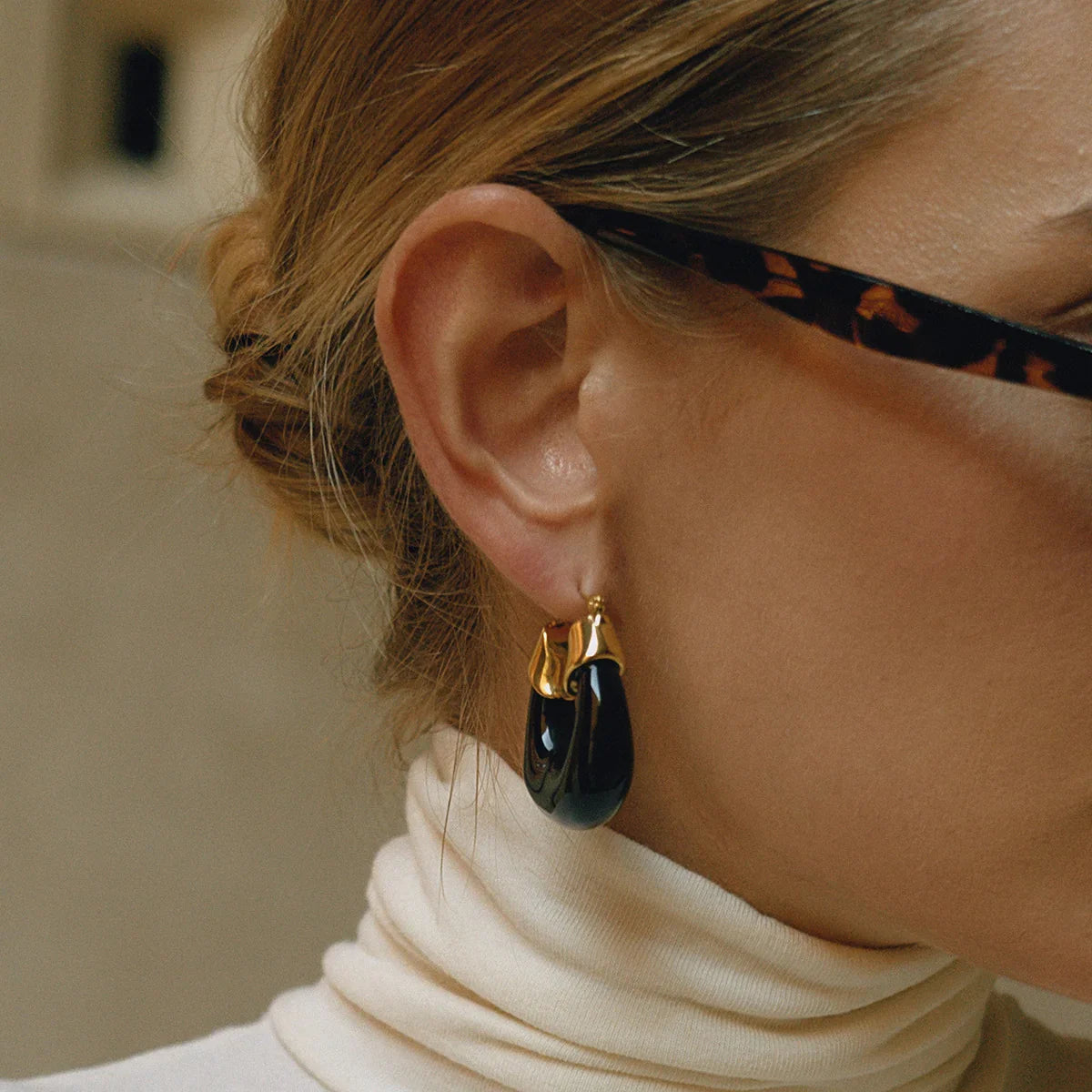 [Gaonasi]Leighton Chunky Enamel Hoops