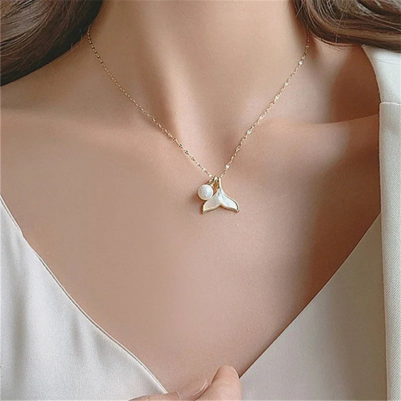 [Gaonasi]Mermaid Freshwater Pearl Necklace