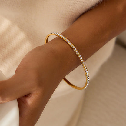 [Gaonasi]Kalista Diamond Gold Bangle