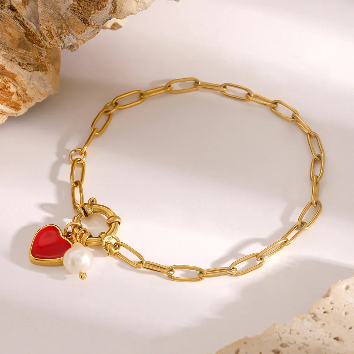 [Gaonasi]Tanya Heart Pearl Bracelet