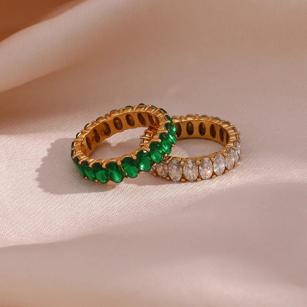 [Gaonasi]Antoinette Diamond Simulant Gold Ring