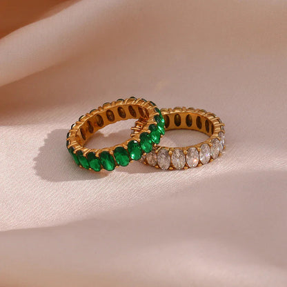 [Gaonasi]Antoinette Diamond Simulant Gold Ring