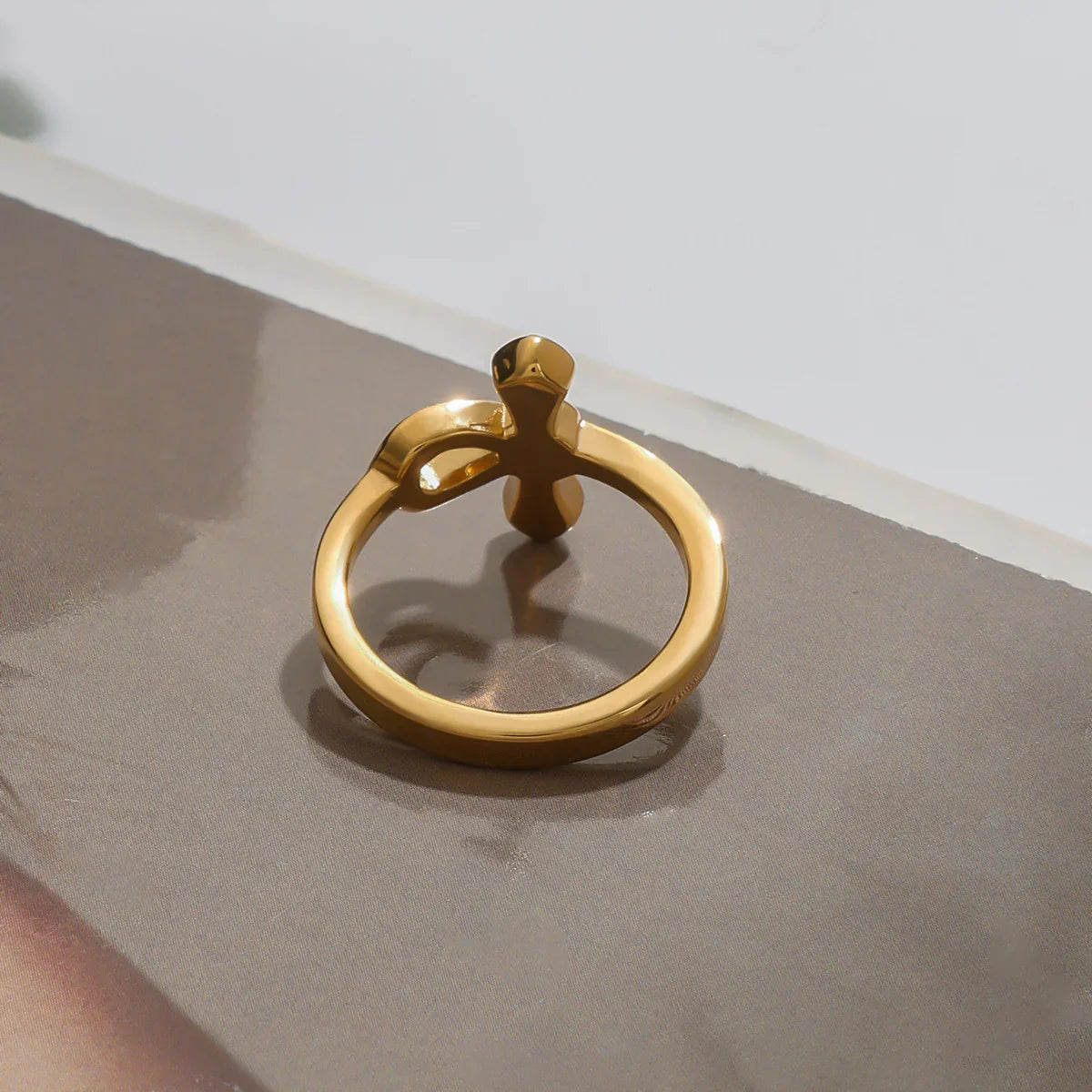 [Gaonasi]Joy Diamond Knot Gold Ring