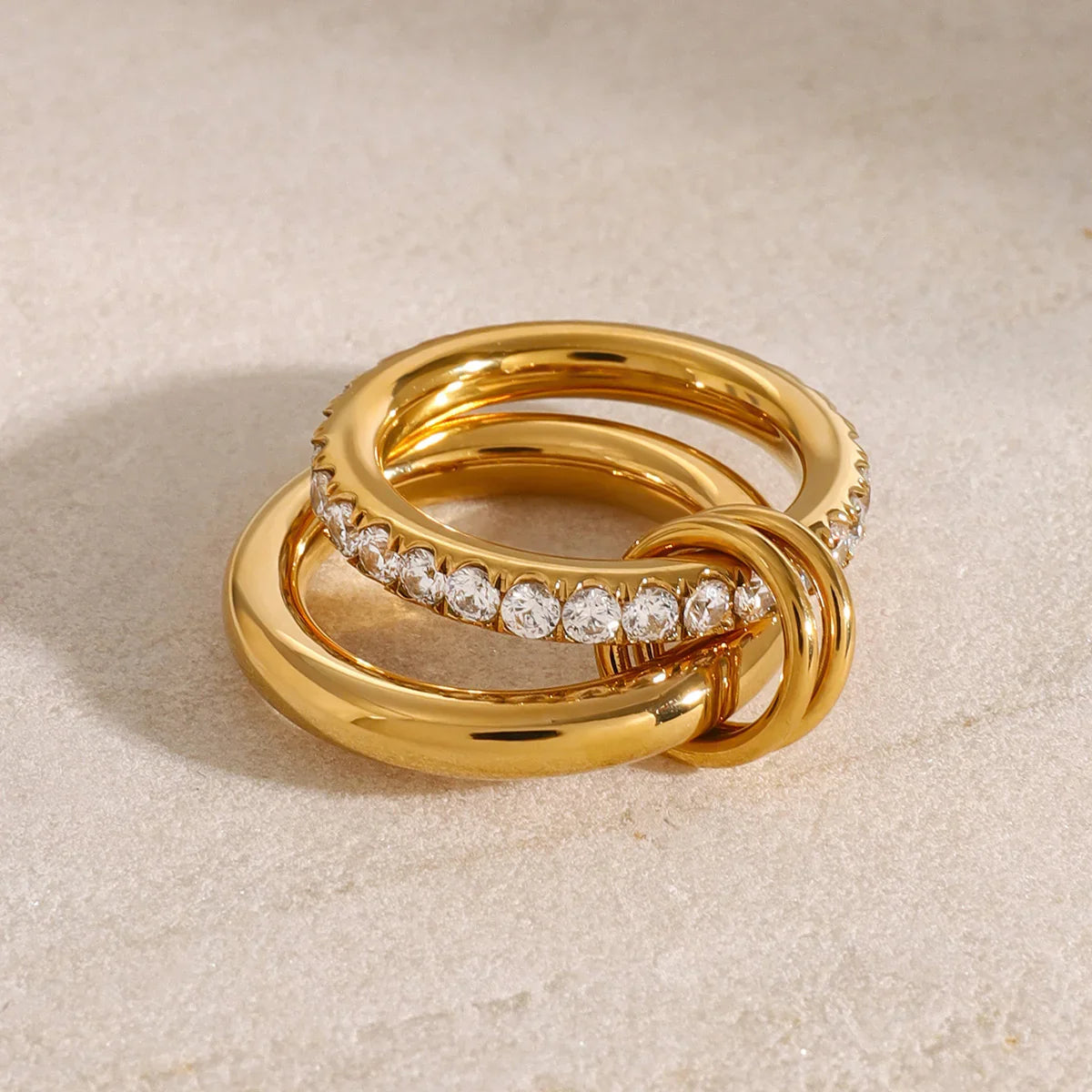 [Gaonasi]Alison Stacked Diamond Ring