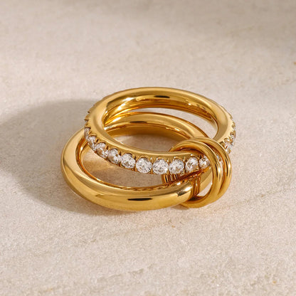 [Gaonasi]Alison Stacked Diamond Ring