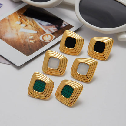 [Gaonasi]Sylvie Geometric Gold Earrings