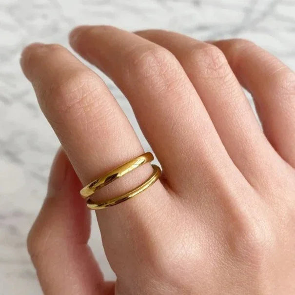 [Gaonasi]Olivia Layered Gold Ring