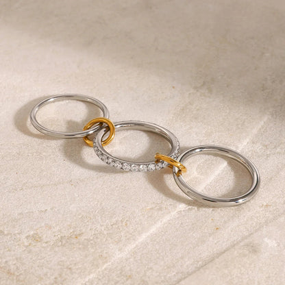 [Gaonasi]Desiree Stacked Diamond Ring