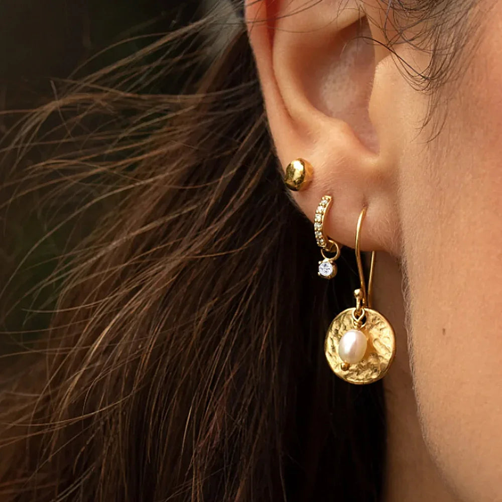 [Gaonasi]Blake Reversible Diamond Hoops