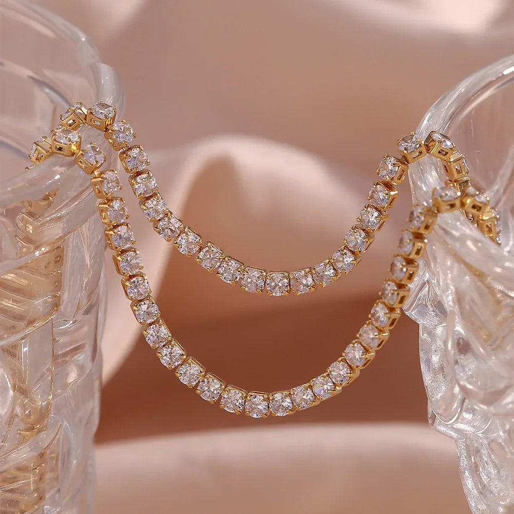 [Gaonasi]Isolde Diamond Tennis Necklace