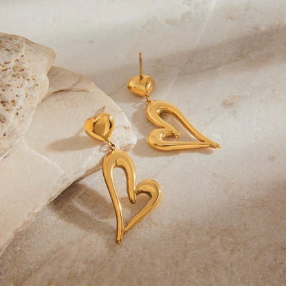 [Gaonasi]Venus Gold Heart Earrings