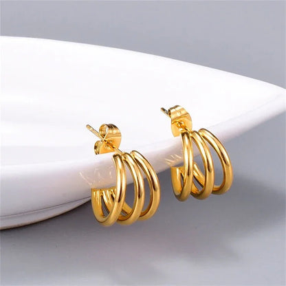 [Gaonasi]Cradle Gold Earrings