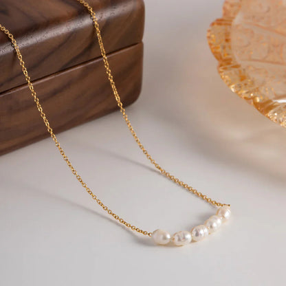 [Gaonasi]Elle Gold Pearl Necklace