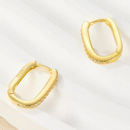 [Gaonasi]Melissa Oval Hoop Earrings