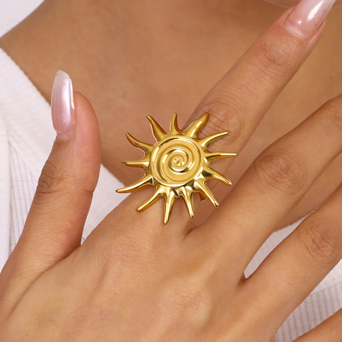 [Gaonasi]Solstice Golden Sun Ring