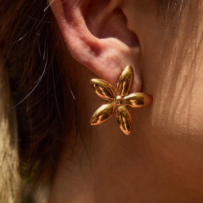 [Gaonasi]Monica Floral Gold Earrings