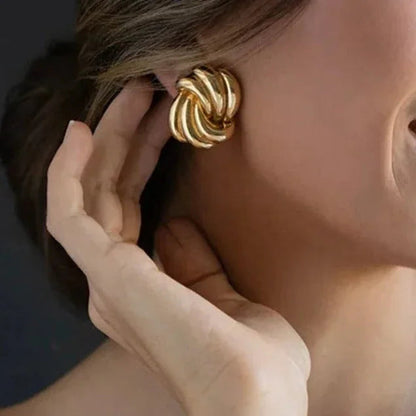 [Gaonasi]Floriana Gold Earrings