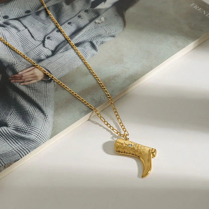 [Gaonasi]Makayla Gold Boot Pendant