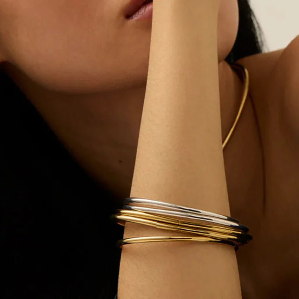 [Gaonasi]Shannon Gold Bangle Set
