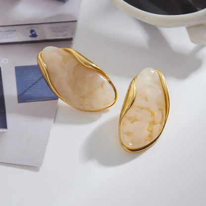 [Gaonasi]Amelise Polished Gemstone Earrings