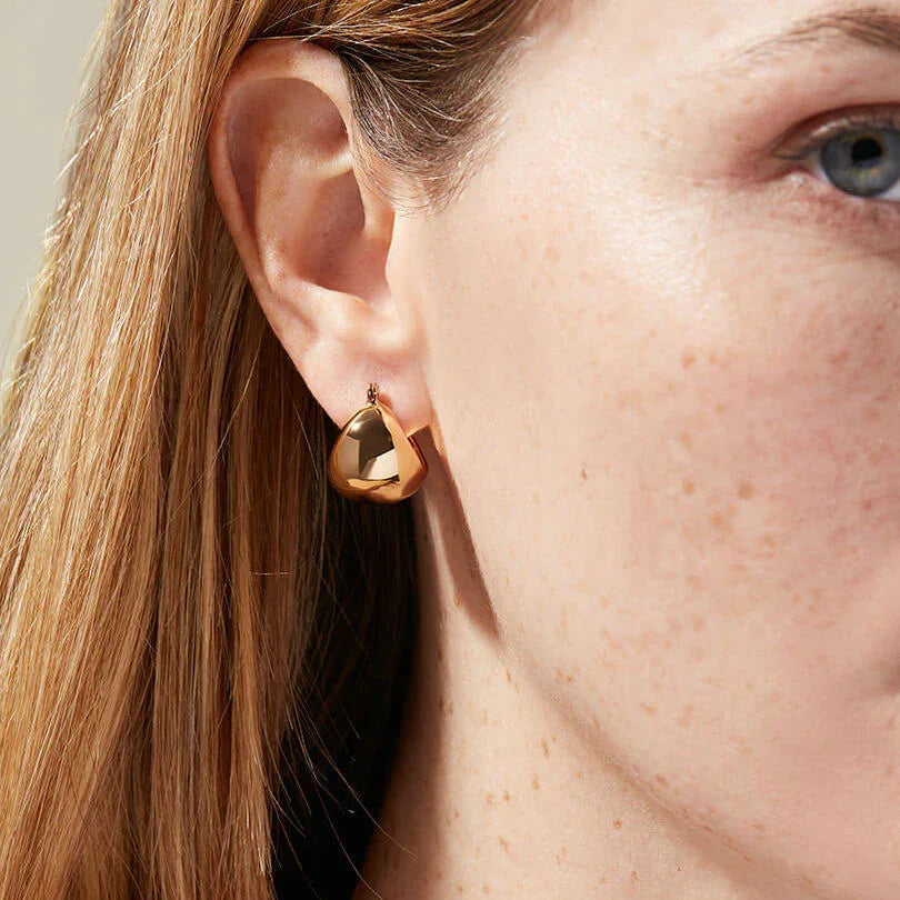 [Gaonasi]Sunna Gold Huggie Earrings