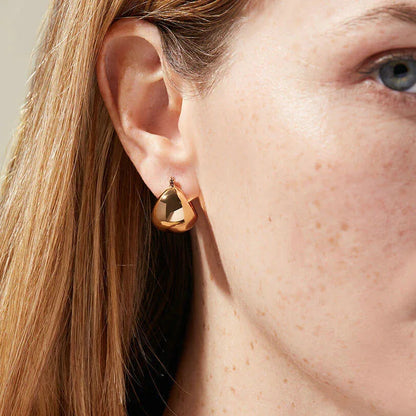 [Gaonasi]Sunna Gold Huggie Earrings