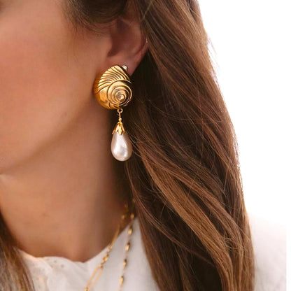 [Gaonasi]Eleonora Freshwater Pearl Earrings
