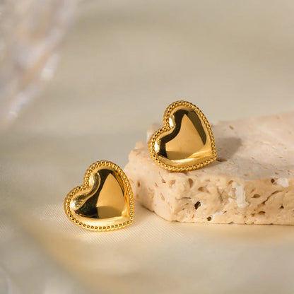 [Gaonasi]Ruth Heart Gold Earrings