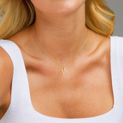 [Gaonasi]Therese Letter Initial Gold Necklace