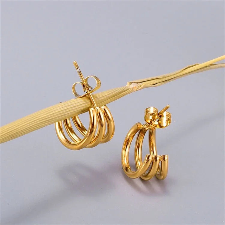 [Gaonasi]Cradle Gold Earrings