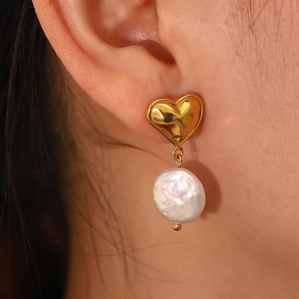 [Gaonasi]Blanche Freshwater Pearl Earrings