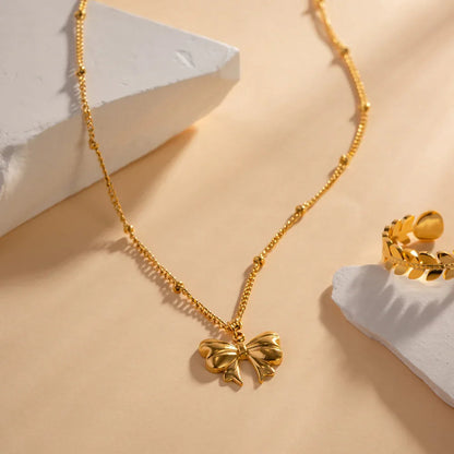[Gaonasi]June Bow Necklace